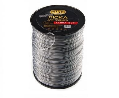 Лiска для тримера 2,4мм квадрат армований 450м СИЛА