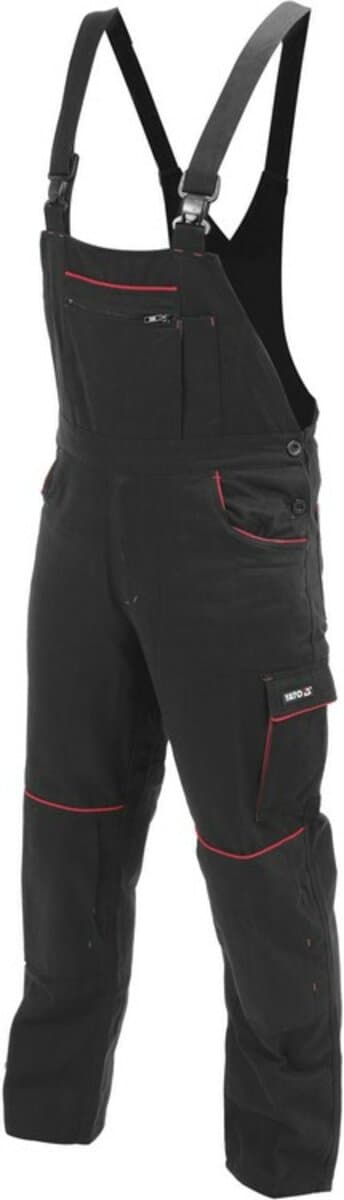Комбінезон робочий COMFY YATO розмір XL, чорно-червоний, 9 кишень, 100% бавовна [10]