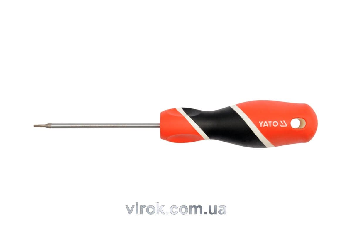 Викрутка зіркова прецизійна YATO : "TORX" T6 х 75 мм [12/96/384]