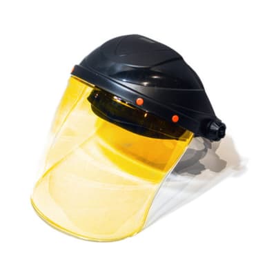 Щиток захисний з полікарбонату VIROK для обличчя , жовтий з захистом від ультрафіолету UV 400