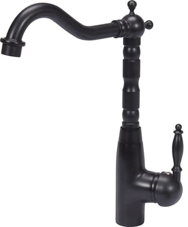 Змішувач води FALA для кухонної раковини "RETRO BLACK 1" з кульовим регулятором [12]