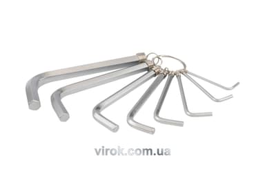 Ключі 6-гранні Г-подібні YATO : Cr-V, М2-10 мм, 8 шт. [12/72]