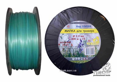 Жилка для тримера "Кручений ОВАЛ" TM VIROK : Ø= 3.0 мм, l= 300 м (бобіна)