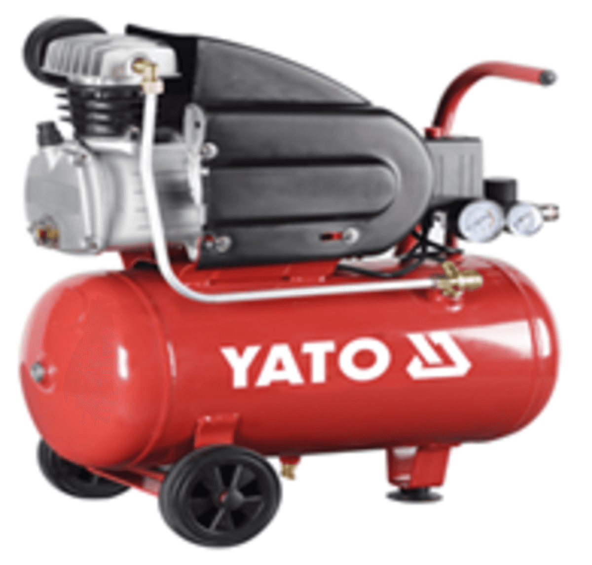 Компресор мережевий YATO 230 В, 1,5 кВт, тиск ≤ 8 Bar, под. повітря- 188 л/хв, ресивер- 50 л