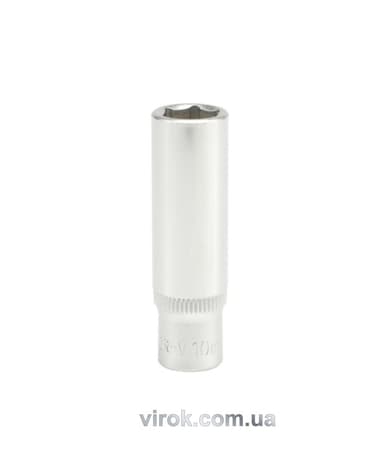 Головка торцева 6-гранна YATO : подовжена, квадрат 1/4", М= 10 мм, L= 50 мм [24/240/480]