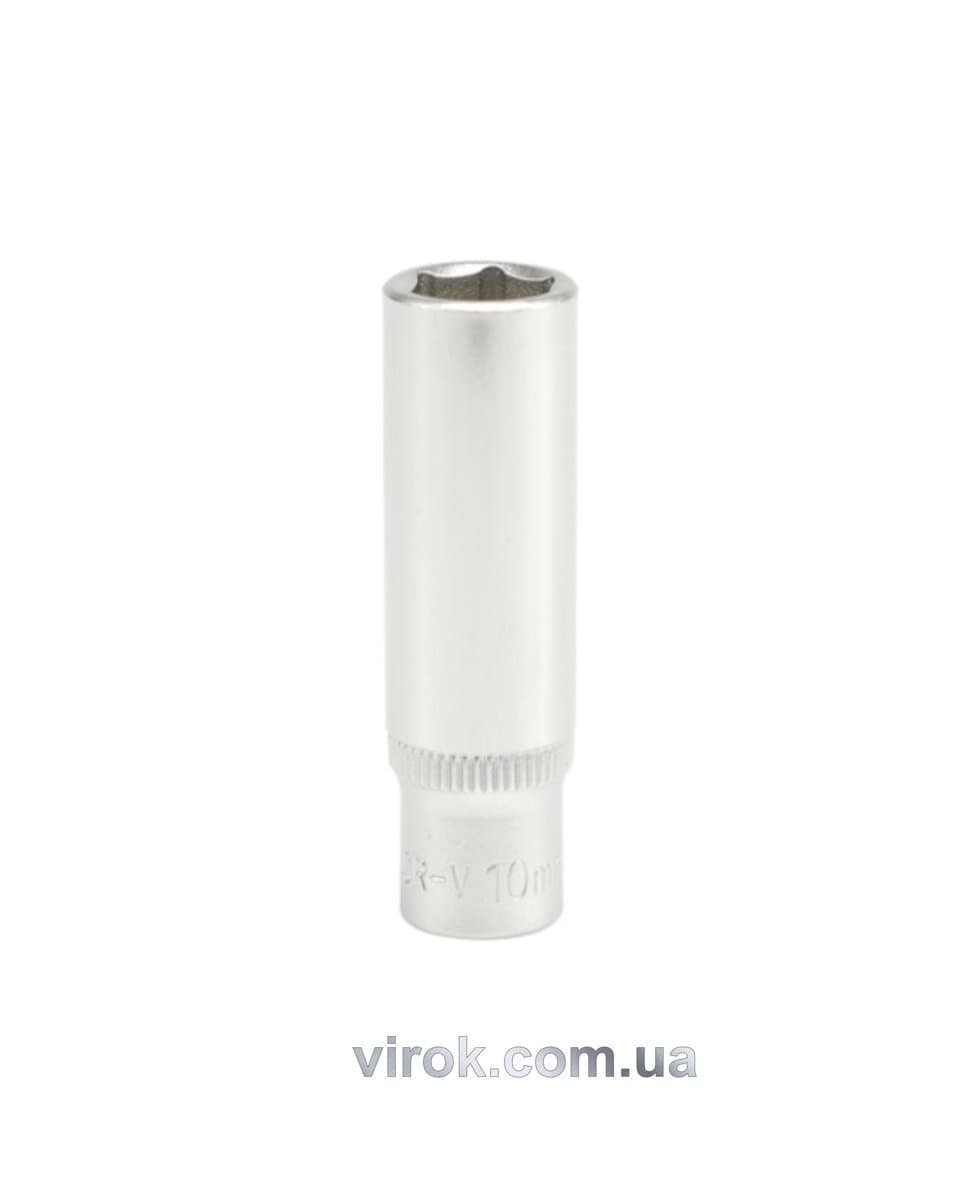 Головка торцева 6-гранна YATO : подовжена, квадрат 1/4", М= 10 мм, L= 50 мм [24/240/480]