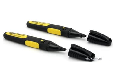 Маркер STANLEY "FatMax" : чорний, перманентний, плоский.