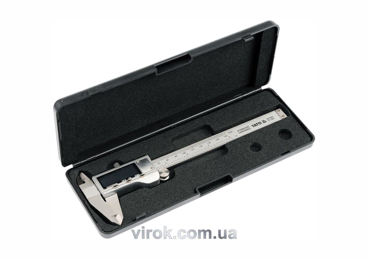 Штангенциркуль електронний YATO : L= 150 мм, точність ± 0,03 мм [10/50]