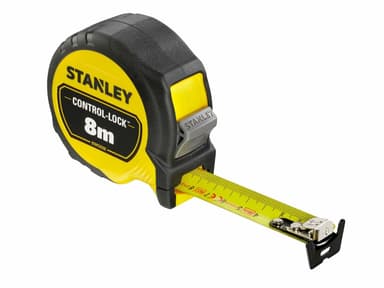 Рулетка STANLEY "CONTROL-LOCK": L= 8 м х 25 мм. з подвійною шкалою