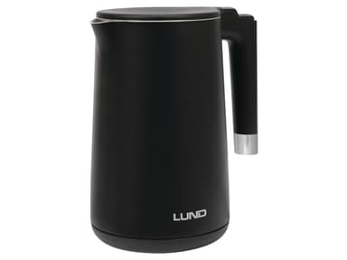 Електрочайник з термостатом з нержавіючої сталі LUND 1,5 л чорний, 2200 Вт, живлення від мережі 230В