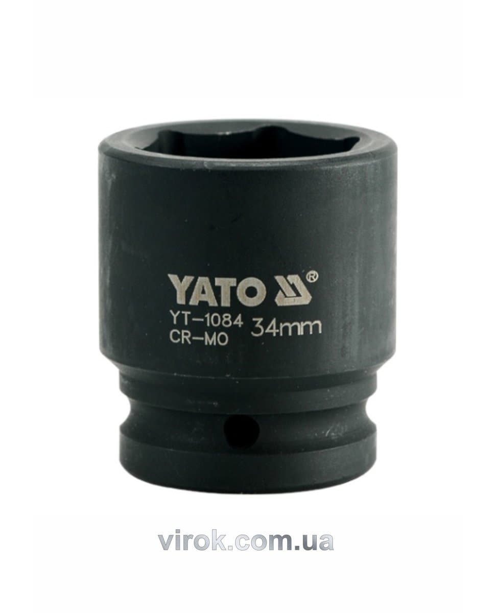 Головка торцева ударна 6-гранна YATO : квадрат 3/4", М= 34 мм, L= 56 мм [8/32]