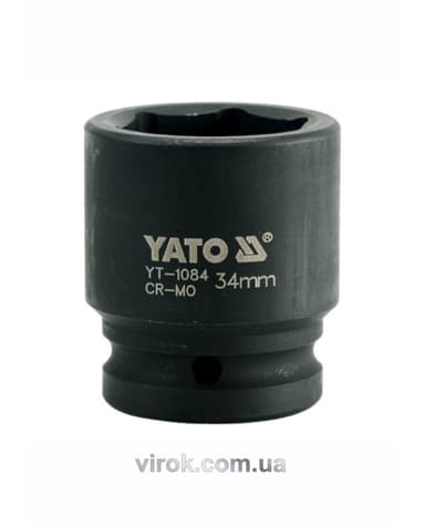 Головка торцева ударна 6-гранна YATO : квадрат 3/4", М= 34 мм, L= 56 мм [8/32]