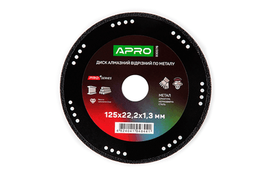 Диск алмазний по металу 125х1.3х22.2 APRO