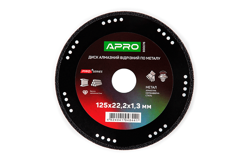 Диск алмазний по металу 125х1.3х22.2 APRO