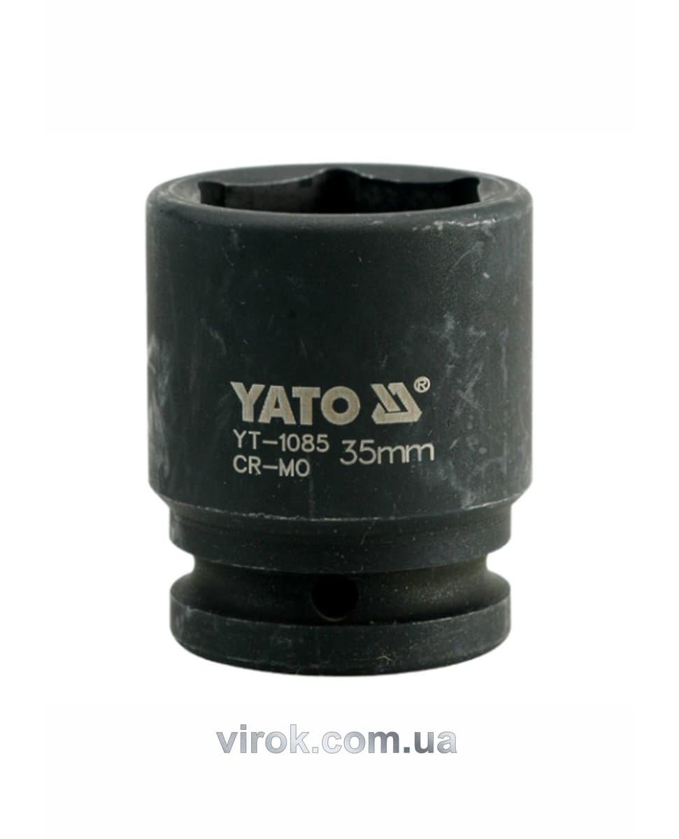 Головка торцева ударна 6-гранна YATO : квадрат 3/4", М= 35 мм, L= 56 мм [6/24]