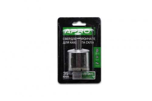 Свердло трубчасте з алмазним напиленням 35мм APRO
