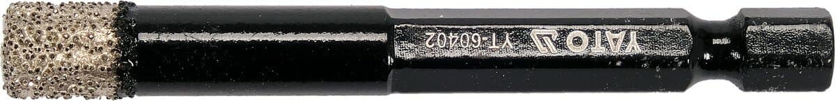 Свердло з алмазним пругом YATO, Ø= 8 мм, l= 65/10 мм, з 6-гран. шпинделем- 1/4" [50/200]