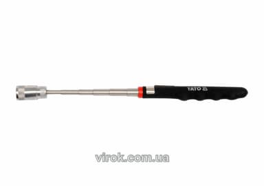Схоплювач магнітний на телескопічному тримачі l= 190-800 мм YATO з LED підсвіткою [12/144]