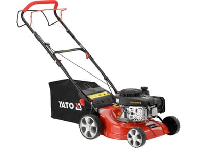 Газонокосарка бензинова YATO з приводом : 1,9кВт, ширина різання: Ø= 41см, травозбірник- 40л