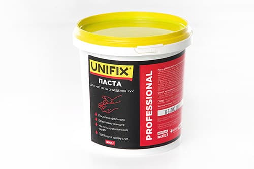 Паста для очищення рук Professional 0,5кг (відерце) UNIFIX