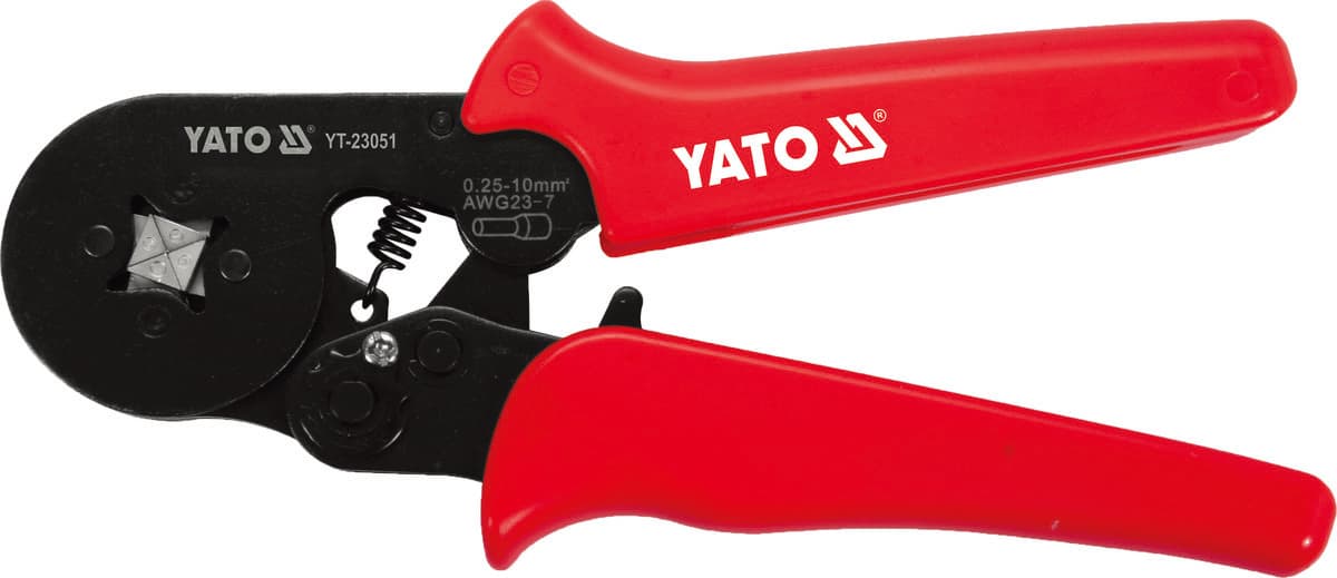 Кліщі для обтискання і зачистки проводів YATO, L= 175 мм, AWG 23-7; 0,25-10 мм² [10/40]