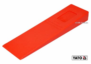 Клин для розколювання дерев пластиковий YATO : 300 x 85 x 35 мм, 430 г [20/40]