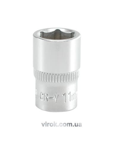 Головка торцева 6-гранна YATO : квадрат 1/4", М= 11 мм, L= 25 мм [24/240/400]