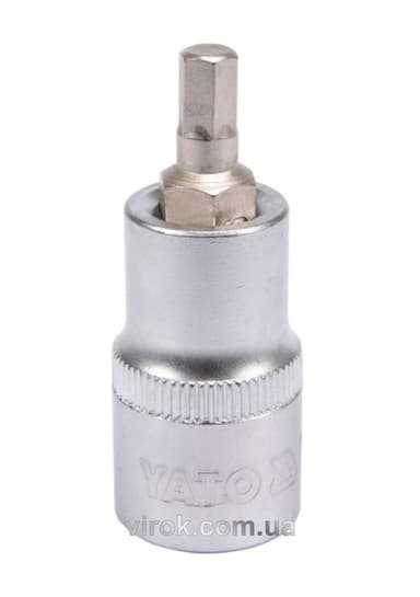 Головка торцева YATO квадрат 1/2 HEX M6, L= 55 мм [40/240]