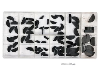 Шпонки півкруглі різних розмірів YATO; наб. 80 шт. [5/20/720]