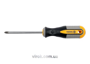 Викрутка хрестова VOREL : "Pozidriv" PZ2 х 150 мм. Cr-V [12/36/144]