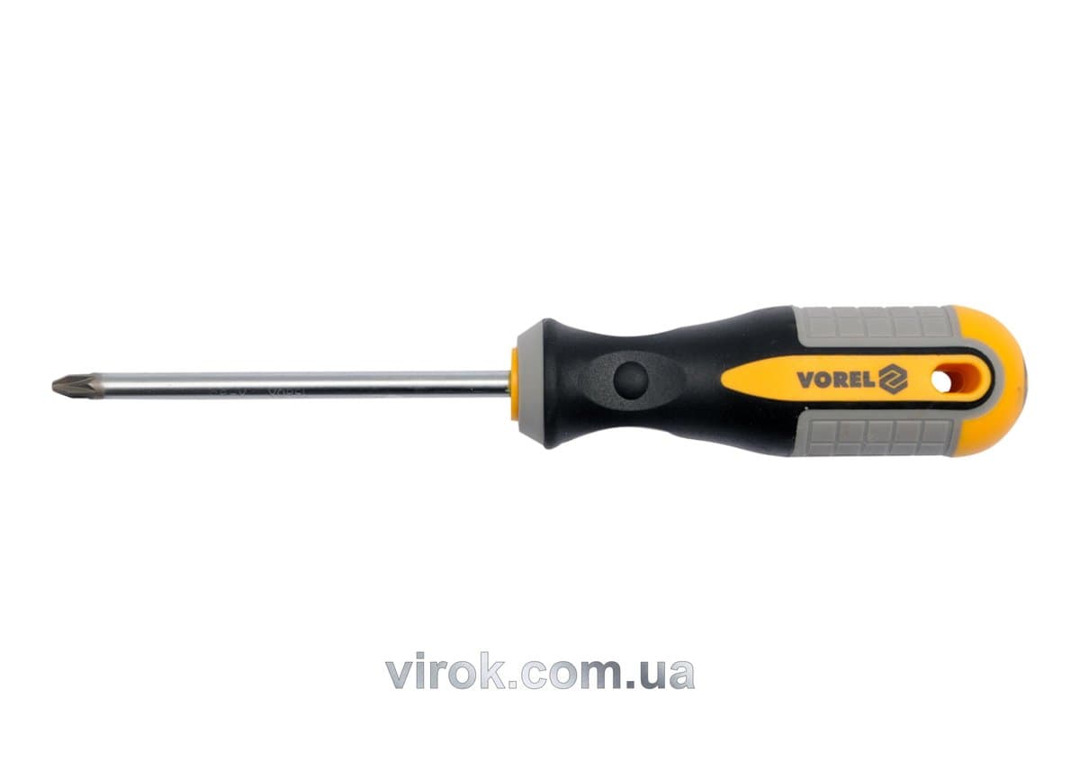 Викрутка хрестова VOREL : "Pozidriv" PZ2 х 150 мм. Cr-V [12/36/144]