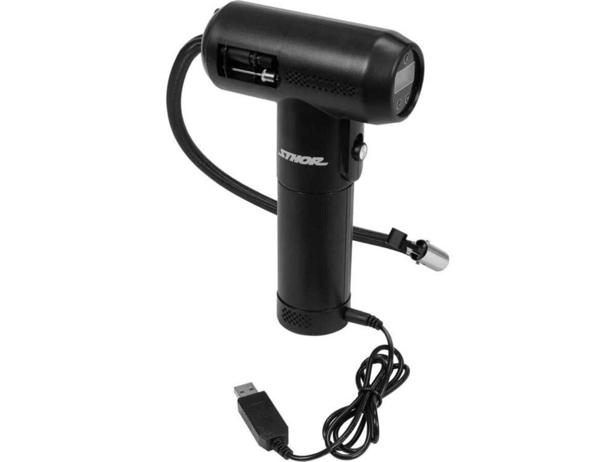 Компресор автомобільний акумулят STHOR Li-Ion 7.4V 2АГод, 25л/хв, тиск- 6.9Bar, шланг 40см заря- USB