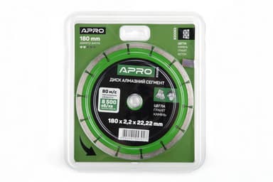 Диск відрізний по бетону 180х2.2х22.22мм (16-18%) Сегмент APRO