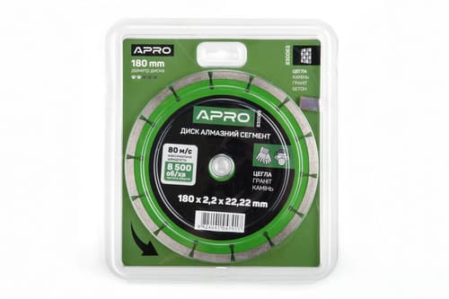 Диск відрізний по бетону 180х2.2х22.22мм (16-18%) Сегмент APRO