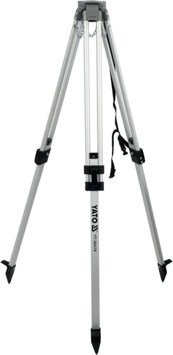 Штатив тринога для вимірюв. приладів YATO телескоп (2 секціі) . кріплення 5/8", H≤ 150 см. алюмінієв