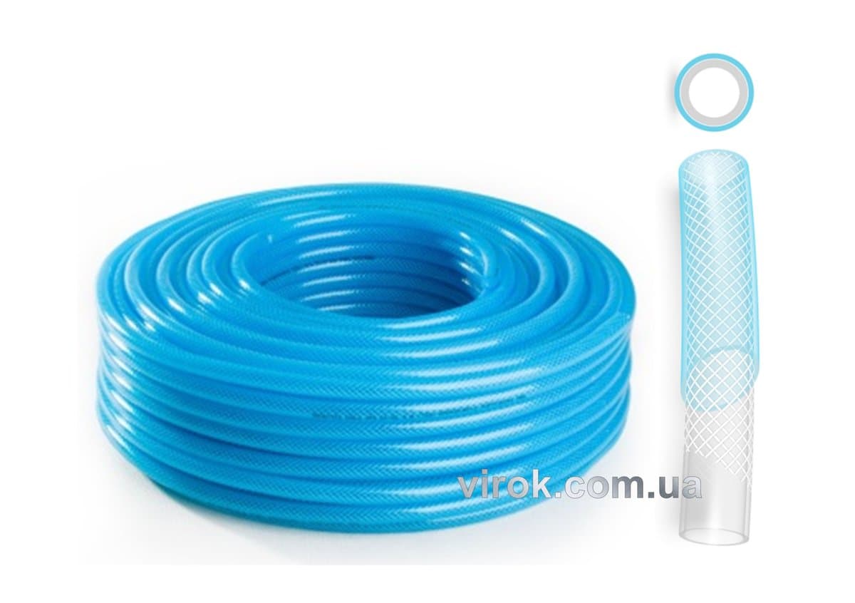 Шланг ПХВ зміцнений бензо-мастилостійкий з роб. тиск. 0,8 МПа, Ø=10 мм, t=1,7 мм, l= 50 м