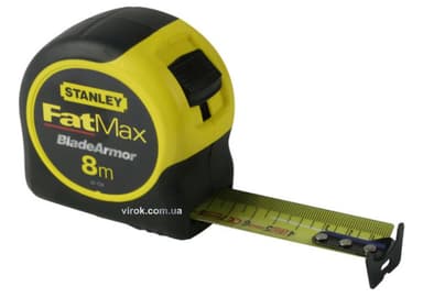Рулетка STANLEY "FatMax Blade Armor" : L= 8 м x 32 мм, сталева стрічка з покр. Blade Armor