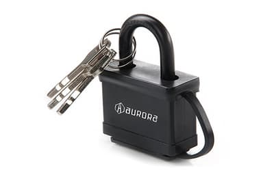 Замок навісний Extra обгумований (вологостійкий) 45x37x22мм дисковий (фінський) ключ AURORA