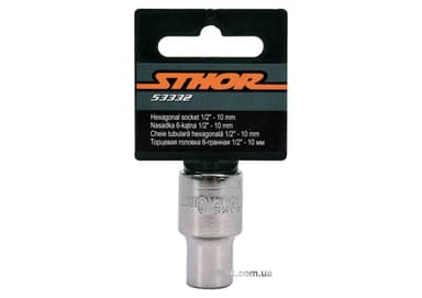 Головка торцева 6-гранна STHOR : квадрат- 1/2", М10, з вуглецевої сталі [Блістер] [10]