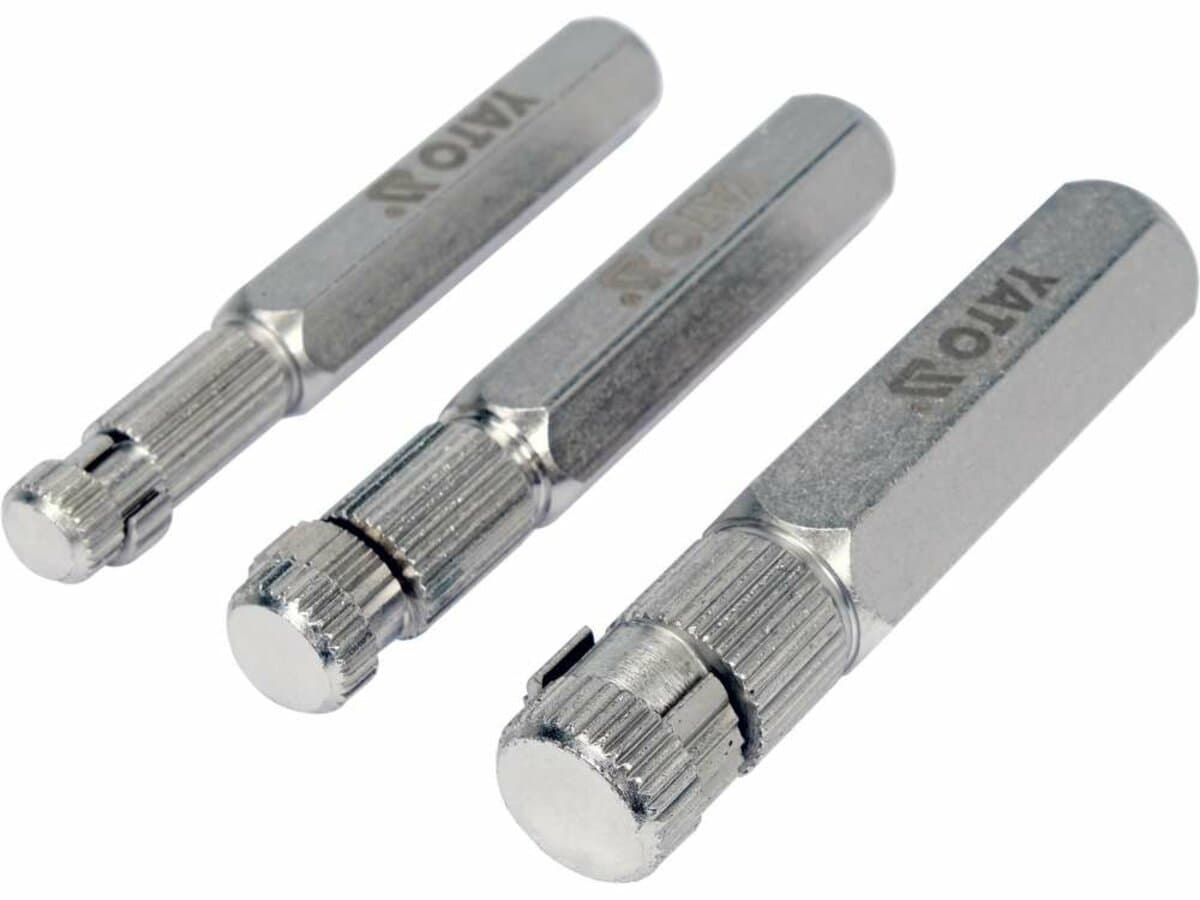 Знаряддя для викручування ніпелів YATO 3/8", 1/2", 3/4", 3 елем. [6/24]