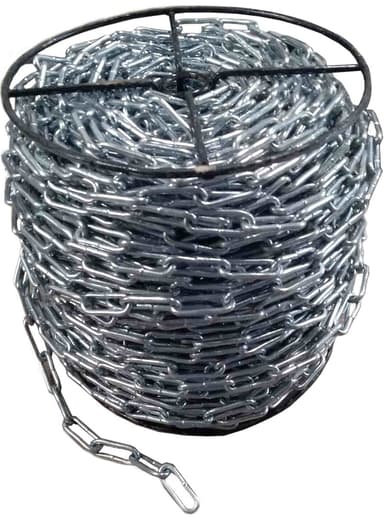 Ланцюг з довгою ланкою оцинкований ТМ "VIROK" DIN 5685C; Ø= 6 мм, 25 кг, l= 44 м ± 1,0% (TR)