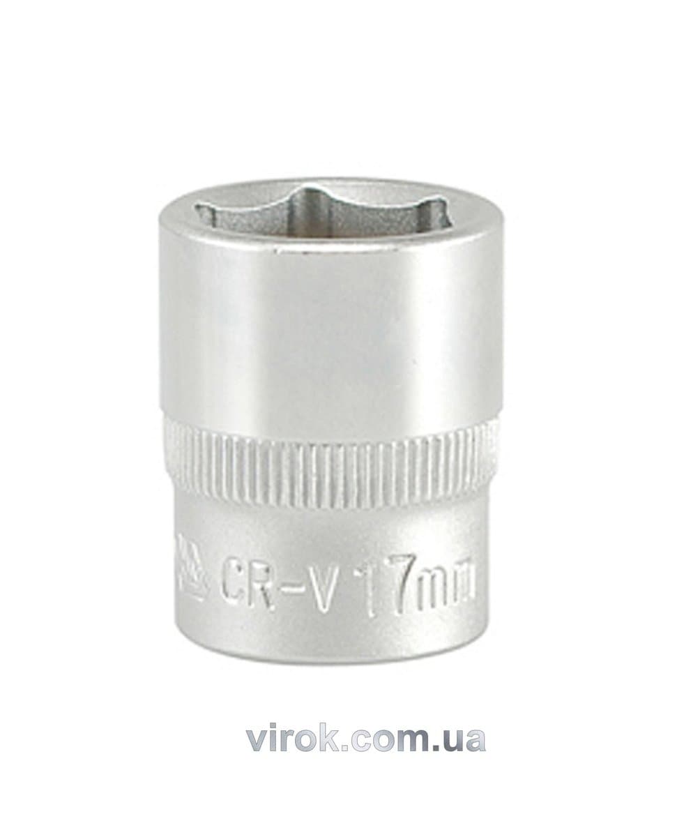 Головка торцева 6-гранна YATO : квадрат 3/8", М= 17 мм, L= 30 мм [12/120/240]