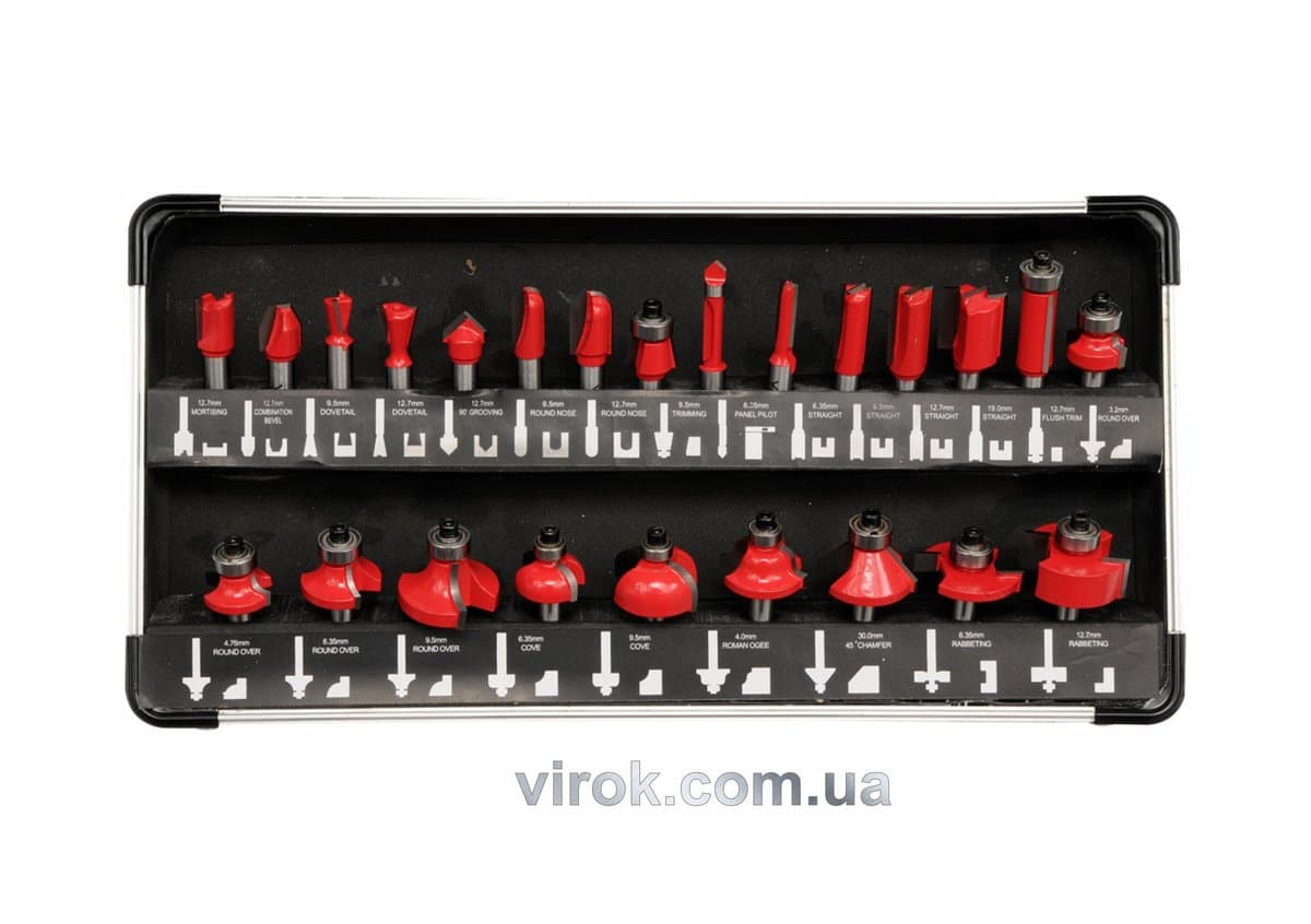 Фрези по дереву YATO : Набір 24 Шт. [10]