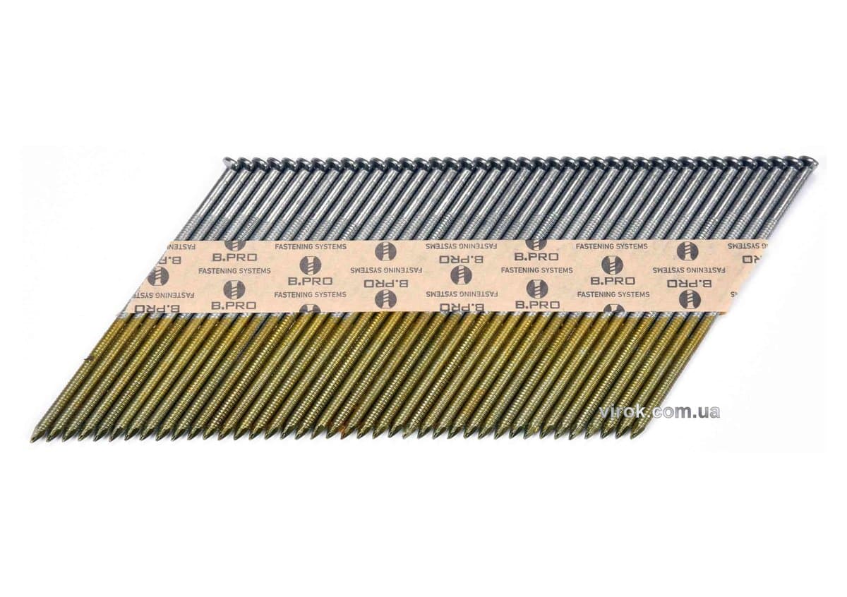 Цвяхи до пневматичного пістолета VOREL : L=90 мм, Ø=3,1 мм, кут-34°, 2000 шт. (YT-0923) [1]