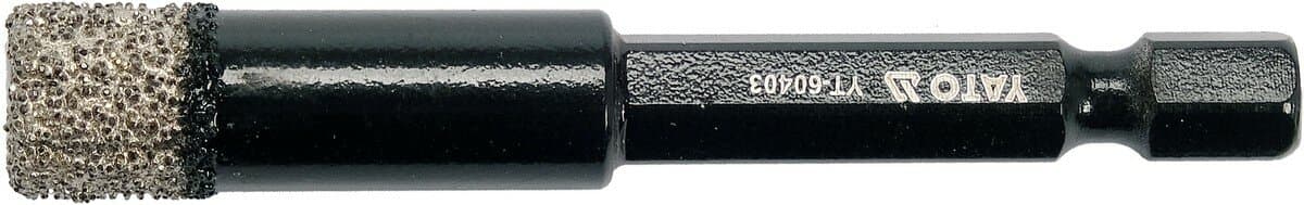 Свердло з алмазним пругом YATO, Ø= 10 мм, l= 65/10 мм, з 6-гран. шпинделем- 1/4" [50/200]