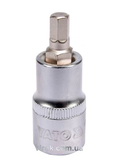 Головка торцева YATO квадрат 1/2 HEX M7, L= 55 мм [40/240]