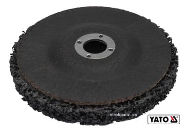 Круг зачистний нетканий YATO : Ø= 125 мм, 12500 об/хв, гайка М14 до КШМ [6/36]