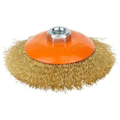 SIGMA Щітка для металу дротяна конусна Ø 115 мм М14 × 2 мм (латунь) Grad