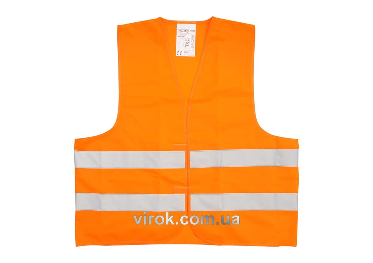 Жилет сигнальний VOREL оранжевий, розм. XXL [100]