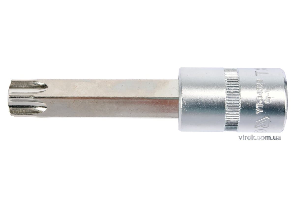 Головка торцева YATO квадрат 1/2 "TORX" подовжена Т70, L= 100 мм [20/120]